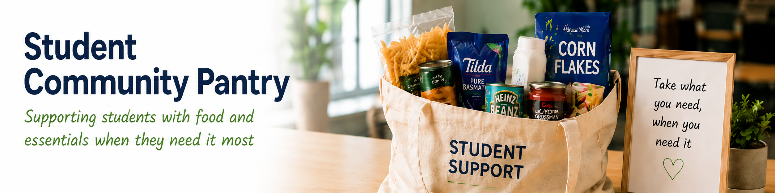 Student Community Pantry support, donations and essential items