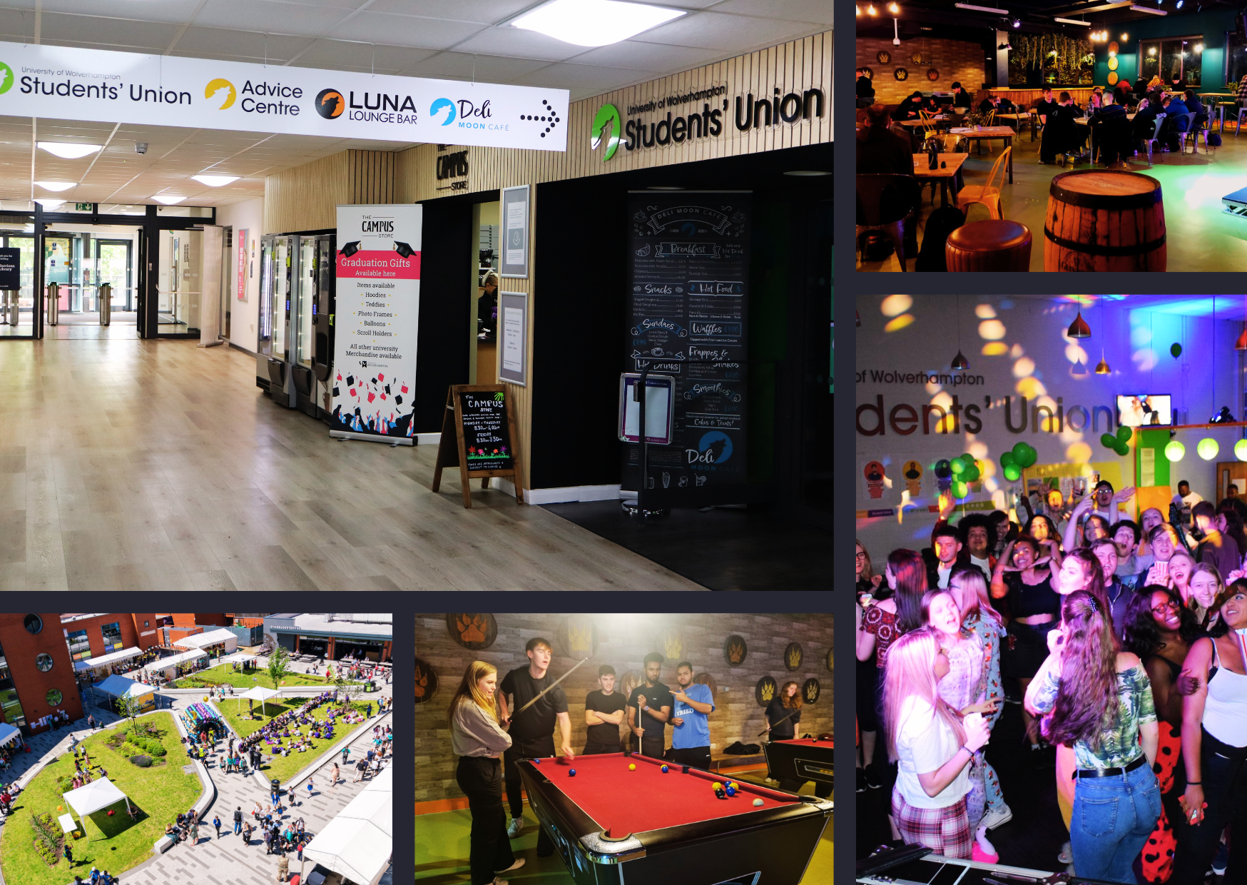 What's On at Wolves' Union - a list of all events on and off campus